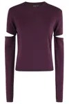 Federica Tosi Cut-out Crewneck Sweater In Purple