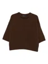 Federica Tosi Crew-neck Sweater In Brown