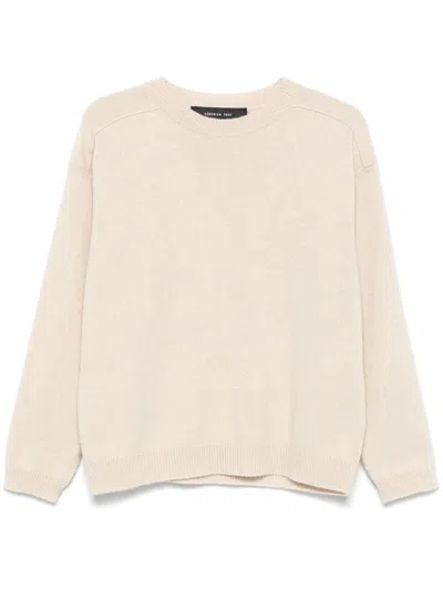 Federica Tosi Crew-neck Sweater In Neutrals