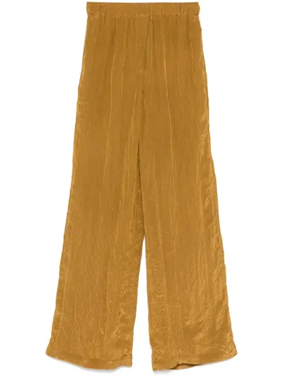 Federica Tosi Crinkled Trousers In Yellow