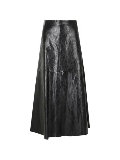 Federica Tosi Crinkled-effect A-line Skirt In Black