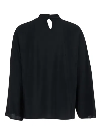 Federica Tosi Criss-cross-neck Blouse In Black