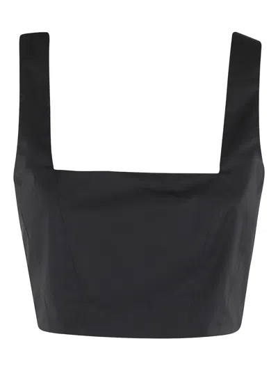 FEDERICA TOSI CROP TOP WITH SQUARE NECKLINE
