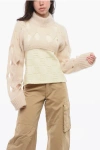 FEDERICA TOSI CROPPED TURTLENECK SWEATER WITH CUT-OUT DETAILS