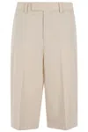 Federica Tosi Culotte Bermuda Shorts In Neutrals