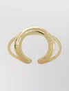 Federica Tosi Curved Open Design Polished Earrings In Gold