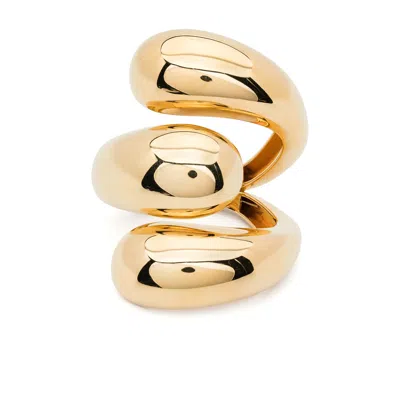 Federica Tosi Curved Wrap Bracelet In Orange