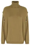 Federica Tosi Maglia Cut Collo Alto In Green