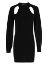 Federica Tosi Cut-out Detailing Black Short Dress