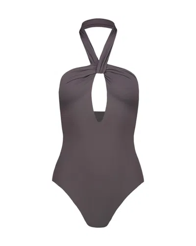 Federica Tosi Cut Out One Piece Swimsuit In Grigio