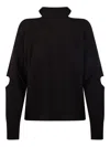 Federica Tosi Cut-out Crewneck Sweater In Black