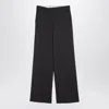 FEDERICA TOSI DARK GREY TROUSERS WITH DOUBLE WAISTBAND