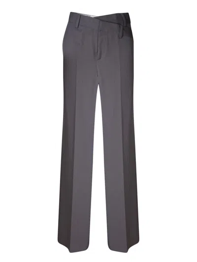 FEDERICA TOSI FEDERICA TOSI DARK GREY WIDE LEG TROUSERS