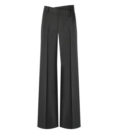 Federica Tosi Dark Grey Wide Leg Trousers