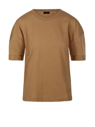 Federica Tosi Desert Cotton T-shirt In Brown