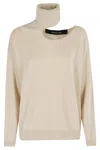 Federica Tosi Cut-out Detail Sweater In Burro