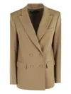 Federica Tosi Frescolana Double-breasted Jacket In Brown