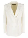 Federica Tosi Double-breasted Classic Fit Jacket In White