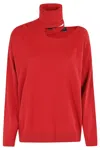 Federica Tosi Dramatic Cut-out Turtleneck Sweater