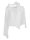 Federica Tosi Draped Asymmetric Blouse In White