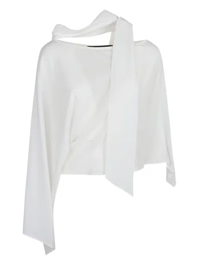 FEDERICA TOSI DRAPED ASYMMETRIC BLOUSE