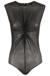 Federica Tosi Draped Tulle Bodysuit With Elegant Gathered Detail In Multi