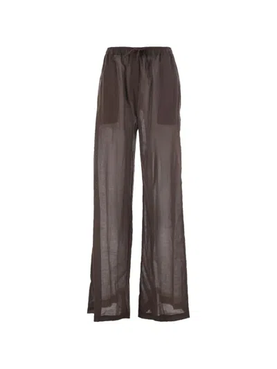 Federica Tosi Drawstring-waist Trousers In Brown