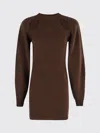 Federica Tosi Mini Dress With Cut-out Detail In Brown