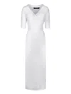 Federica Tosi White Mesh Long Dress