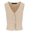 FEDERICA TOSI ECRU VEST WITH BOW