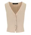 Federica Tosi Ecru Vest With Bow In Neutral