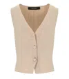 Federica Tosi Ecru Vest With Bow