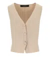 Federica Tosi Ecru Vest With Bow In Neutral