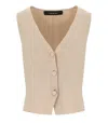 Federica Tosi Ecru Vest With Bow In Multi