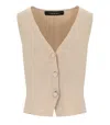 Federica Tosi Ecru Vest With Bow In Neutral