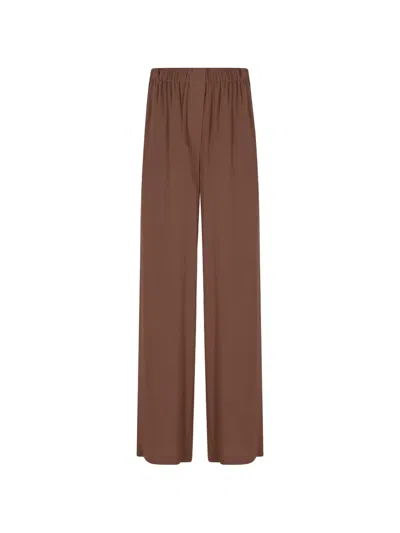 Federica Tosi Elasticated-waistband Trousers In Brown