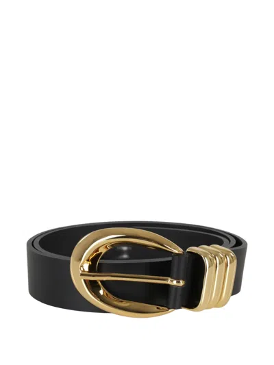 Federica Tosi Emily Leather Belt In Black