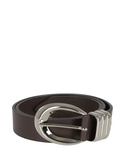 Federica Tosi Emily Leather Belt In Brown