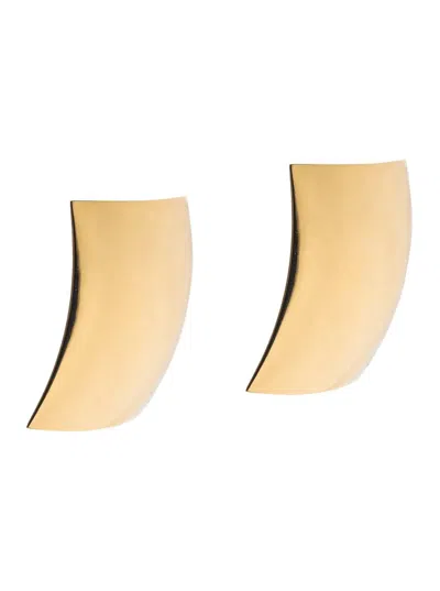 FEDERICA TOSI 'EMILY' METALLIC EARINGS WITH BUTTERFLY CLASP CLOSURE IN GOLD PLATED GOLD WOMAN