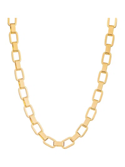 Federica Tosi Emily Metallic Necklace With Chain-link Design In Gold Plated Bronze Woman