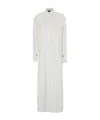 Federica Tosi White Long Shirt With Pointed Collar And Metallic Details On The Cuffs In White
