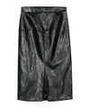 Federica Tosi Faux-leather Midi Skirt In Black