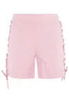 Federica Tosi Fitted Blush Shorts In Pink