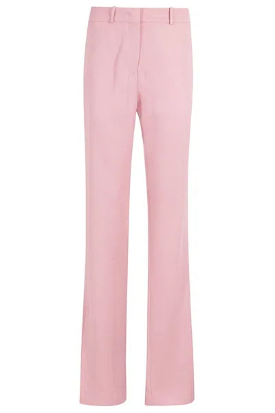 FEDERICA TOSI FLARED BLUSH PINK TROUSERS
