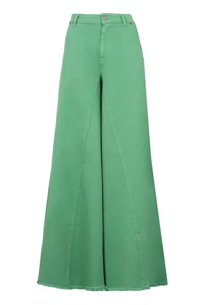 Federica Tosi Wide-leg Jeans In Green