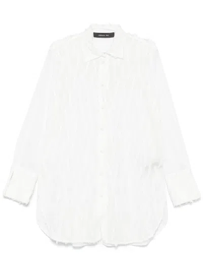 Federica Tosi Fringed-detailed Shirt In White