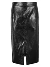 Federica Tosi Faux-leather Midi Skirt In Black