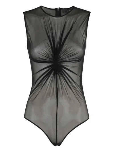 FEDERICA TOSI GATHERED-DETAIL MESH BODYSUIT