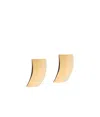 Federica Tosi Gold Emily Metallic Earrings In Yellow