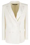 Federica Tosi Double-breasted Classic Fit Jacket In White
